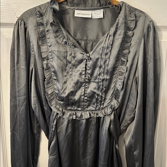 H&M Charcoal Ruffled Blouse - Picture 2 of 3